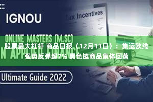 股票最大杠杆 商品日报（12月13日）：集运欧线强势反弹超7% 黑色链商品集体回落