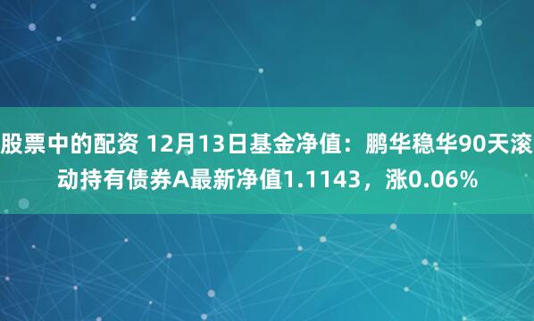 股票中的配资 12月13日基金净值：鹏华稳华90天滚动持有债券A最新净值1.1143，涨0.06%