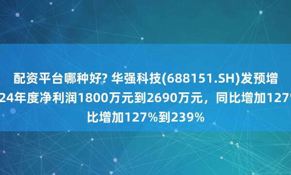 配资平台哪种好? 华强科技(688151.SH)发预增，预计2024年度净利润1800万元到2690万元，同比增加127%到239%